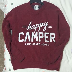 Cozy Burgundy Happy Camper Sweatshirt